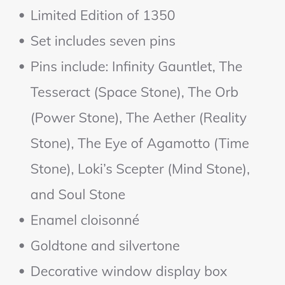 Disney’s Marvel Studios 10th Anniversary Limited Edition Pin Set - Picture 5 of 5